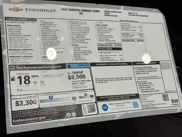 2027 Chevrolet Corvette Stingray 2LT